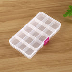 Organizzatore scatole plastica 15 slot per accessori