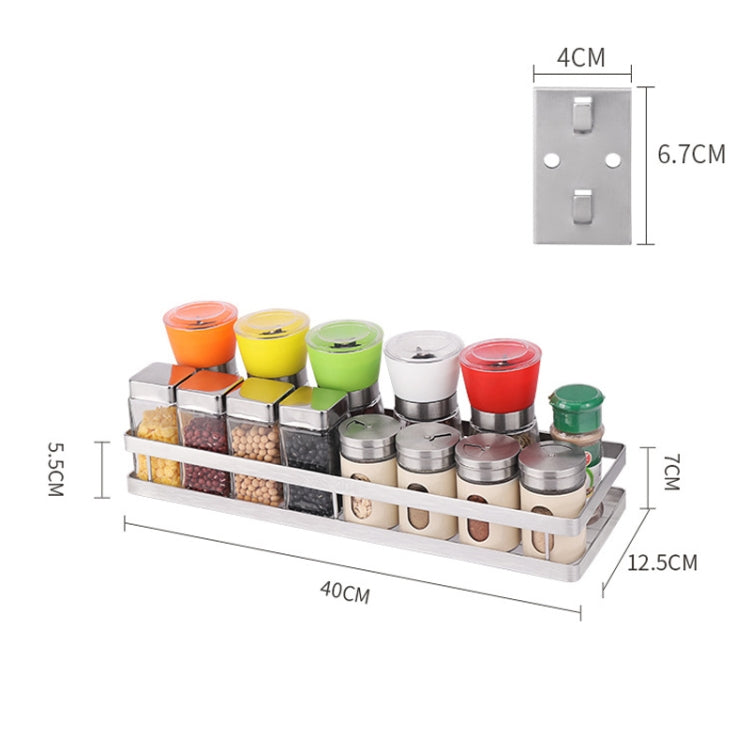 Supporto da parete per condimenti in acciaio inox 304