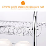 Portapiatti da cucina in acciaio inox a tre strati 45 × 27 × 8 cm - immagine 5