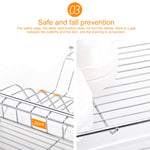 Portapiatti da cucina in acciaio inox a tre strati 45 × 27 × 8 cm - immagine 6