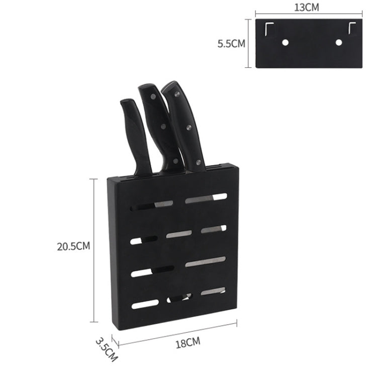 Porta coltelli sospeso in acciaio inox a parete