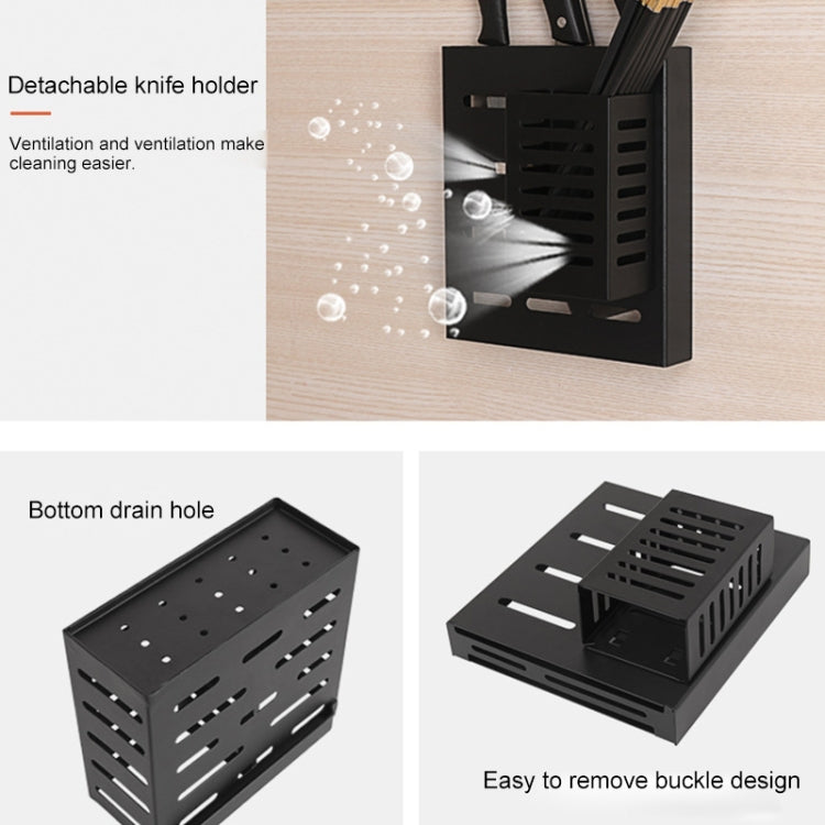 Porta ceppo da appendere in acciaio inox per cucina