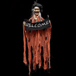 Scheletro elettrico Halloween con luci e voce 35cm
