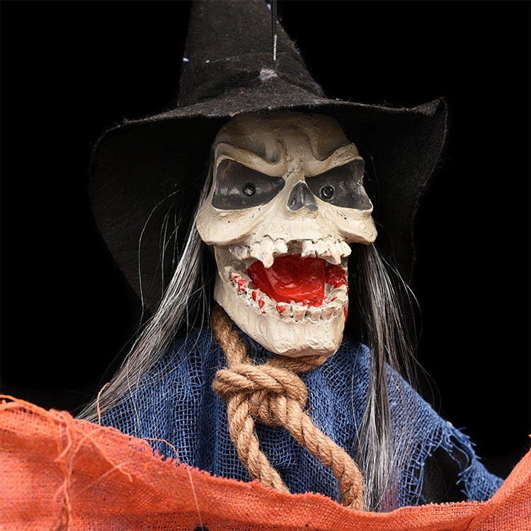 Scheletro elettrico Halloween con luci e voce 35cm