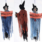 Scheletro elettrico Halloween con luci e voce 35cm