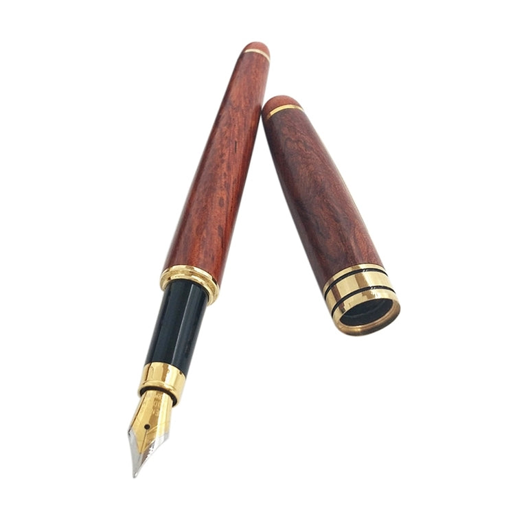 Penna stilografica in legno con pistone e pennino 0,7 mm