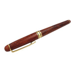 Penna stilografica in legno con pistone e pennino 0,7 mm