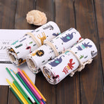 Astuccio arrotolabile per penne 48 slot in tela