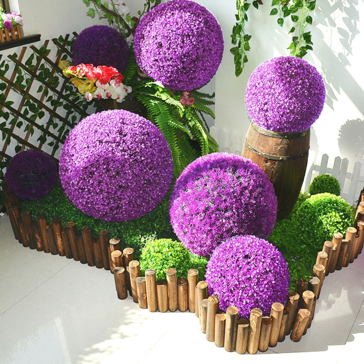 Ornamento palla decorativa eucalipto viola 28 cm