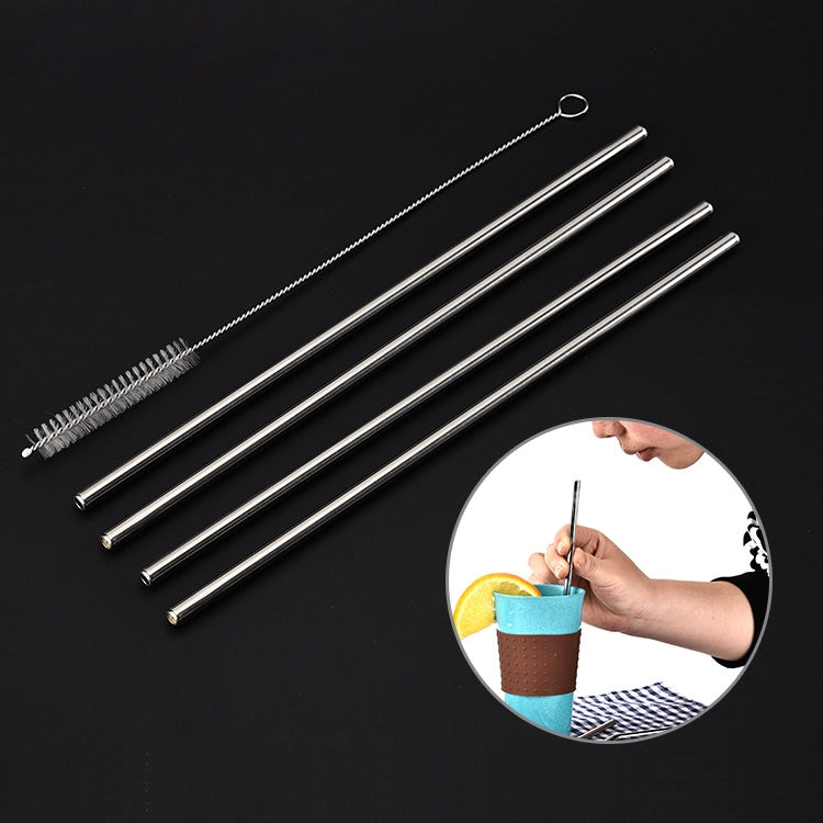 4 cannucce riutilizzabili in acciaio inox con kit spazzole