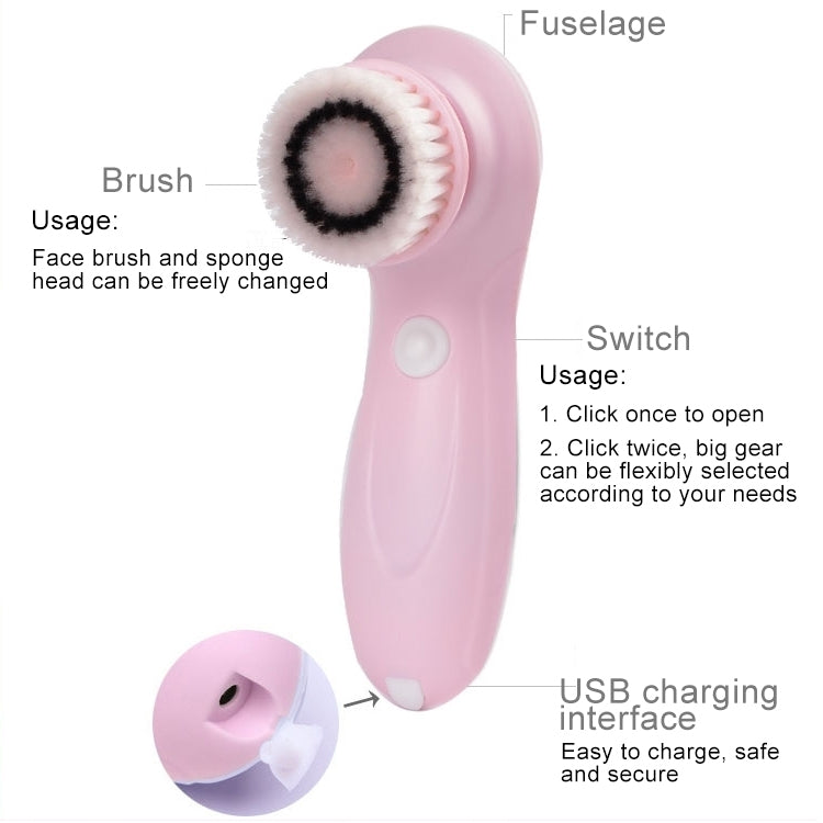 Spazzola elettrica per pulizia viso 6 in 1 con ricarica USB - immagine 6