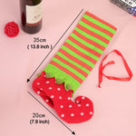Borsa per caramelle con motivo a pois decorazione Natale 35x20cm