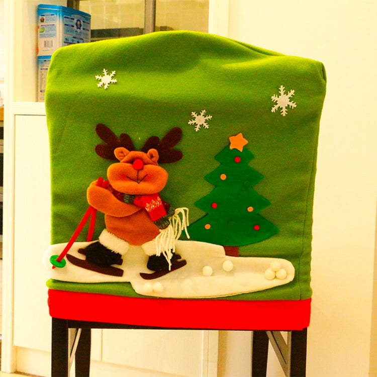 Decorazione tavola e sedia Natale in tessuto felpato 57x46 cm