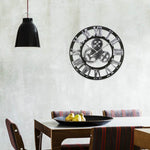 Orologio da parete rotondo in legno 80 cm