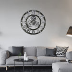 Orologio da parete rotondo in legno 80 cm