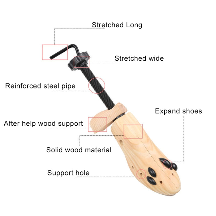 Espansore scarpe in legno di pino misura L 42-46