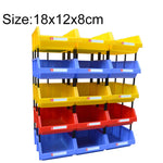 Set 4 scatole plastica 18x12x8 cm con fibbie colore casuale