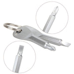 Set cacciaviti portatili 2 in 1 con portachiavi in acciaio