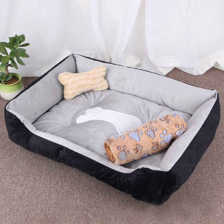 Coperta morbida per cani e gatti con motivo a ossa 50x45x15 cm