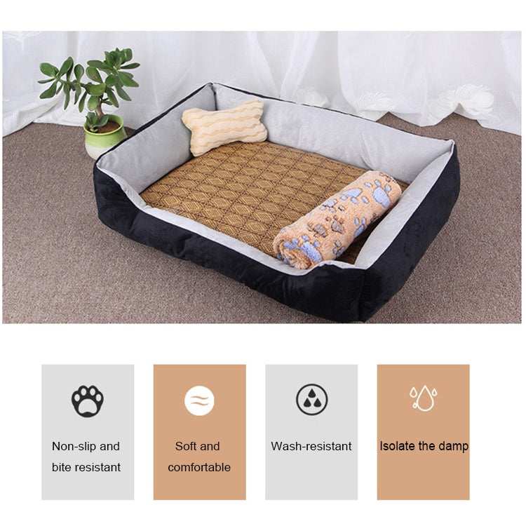 Coperta morbida per cani e gatti con motivo a ossa 50x45x15 cm