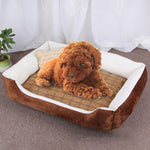 Coperta per cani e gatti XL con tappetino in rattan