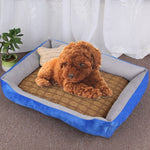 Coperta per cani e gatti con tappetino in rattan XS 50x40x15 cm
