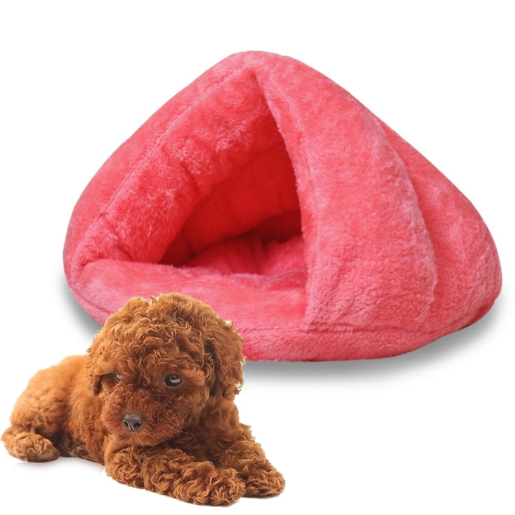 Cuccia triangolare calda per gatti e cani M 40x40x30 cm