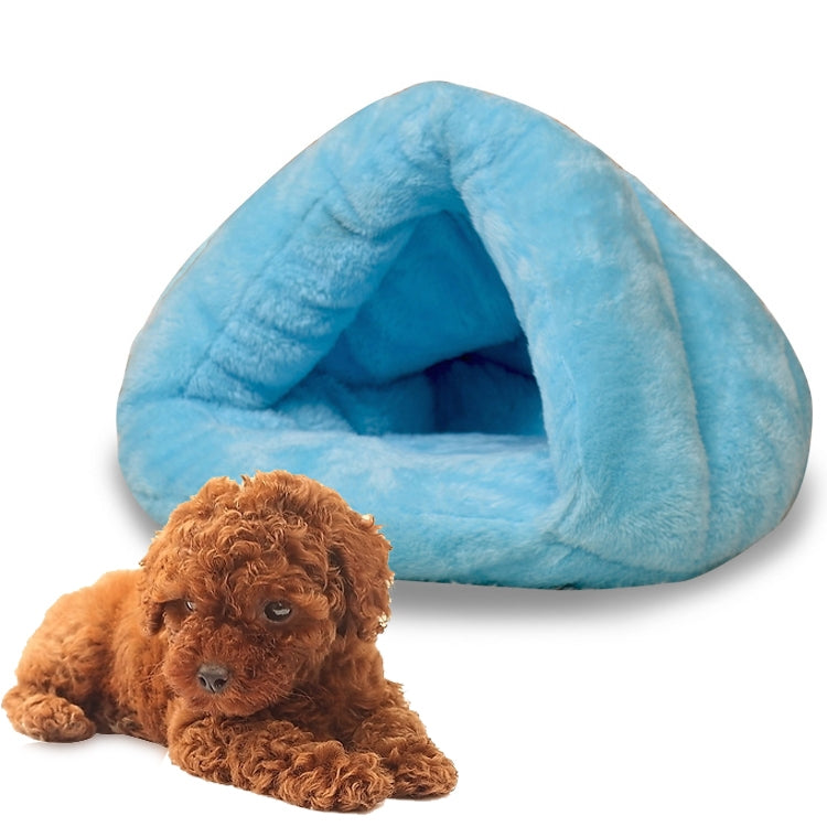Cuccia triangolare calda per gatti e cani M 40x40x30 cm