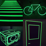 Nastro luminoso verde fotoluminescente 1cm x 3m