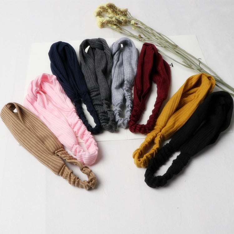 Fascia per capelli donna in cotone lavorata a maglia