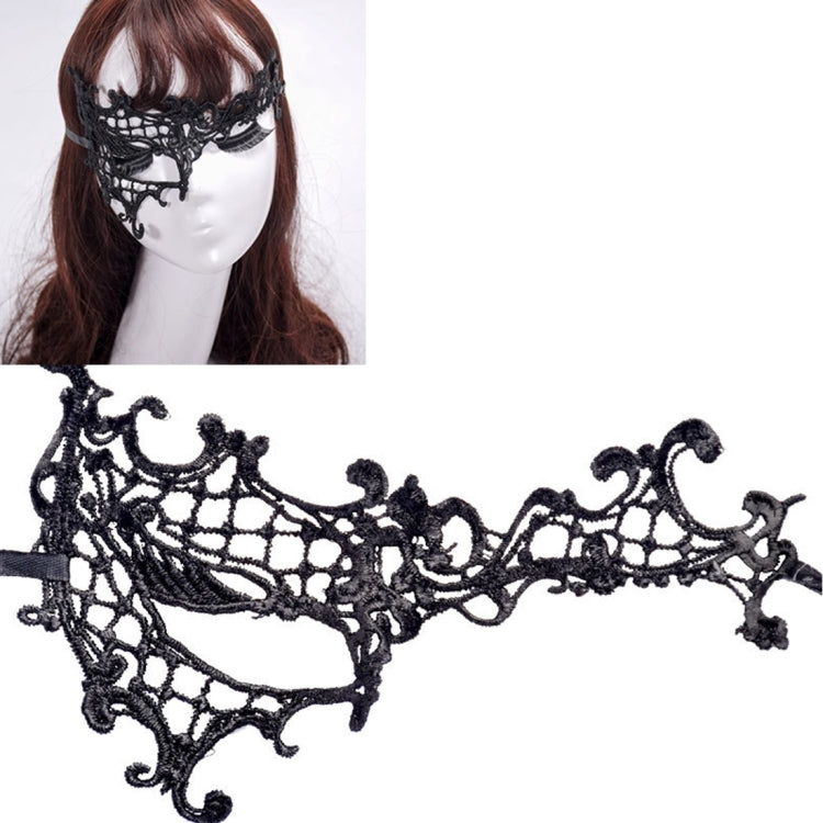 Maschera di pizzo semi-occhi donna per Halloween