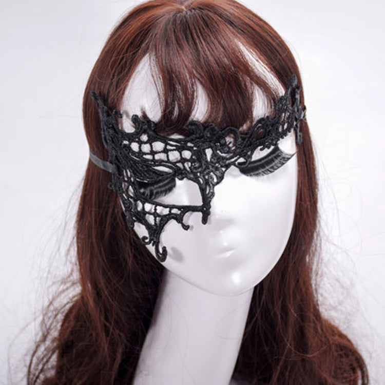 Maschera di pizzo semi-occhi donna per Halloween