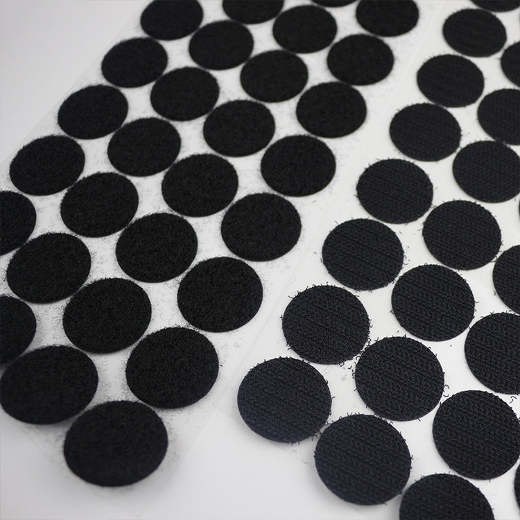Adesivi in nylon rotondi da 25 mm, neri e bianchi - immagine 3