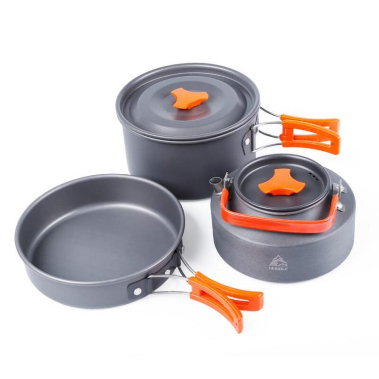 Set pentole da campeggio Hewolf per 2-3 persone