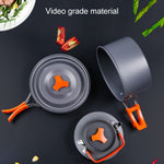 Set pentole da campeggio Hewolf per 2-3 persone