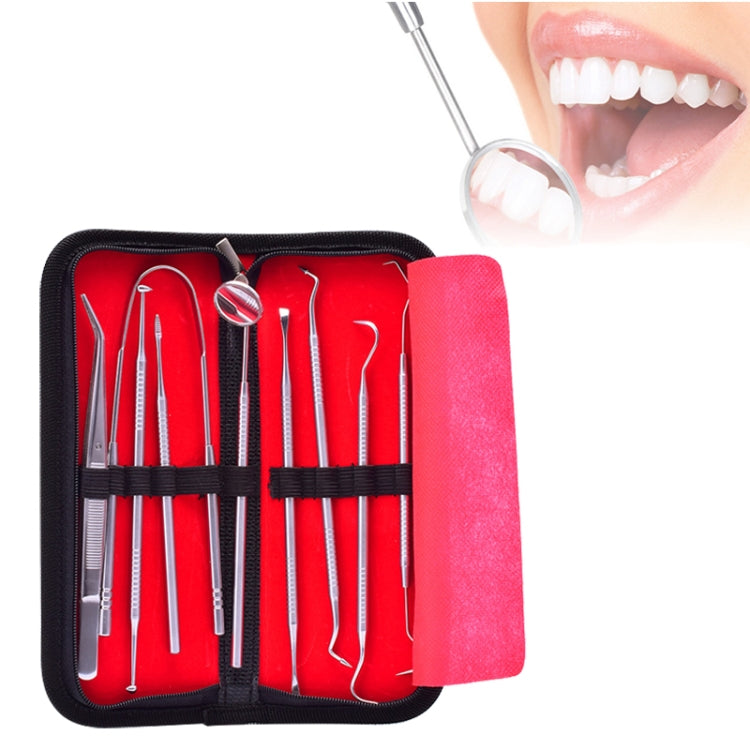 Set strumenti dentali in acciaio inox 9 in 1