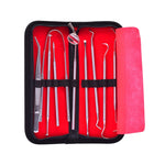 Set strumenti dentali in acciaio inox 9 in 1