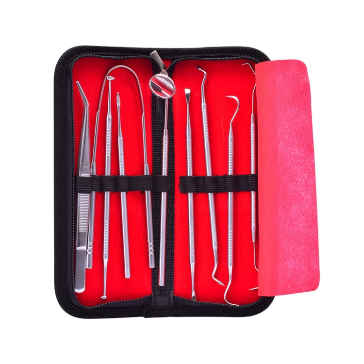 Set strumenti dentali in acciaio inox 9 in 1