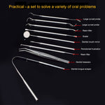 Set strumenti dentali in acciaio inox 9 in 1