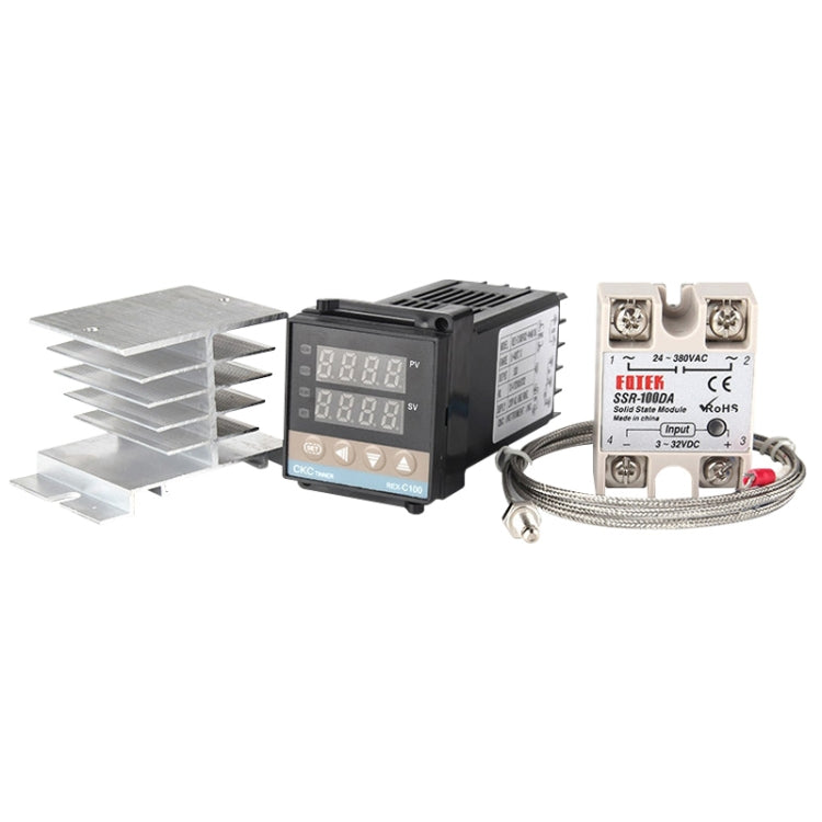 Termostato digitale REX-C100 PID 220V con modulo SSR 100DA - immagine 2