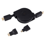 Cavo HDMI maschio-maschio 1 m con adattatori Mini e Micro HDMI