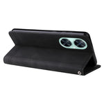 Custodia in pelle con bottoni per Huawei nova 11i Maimang 20 Enjoy 60 Pro