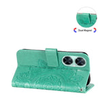 Custodia in pelle goffrata con fiori per Huawei nova 11i, Enjoy 60 Pro, Maimang