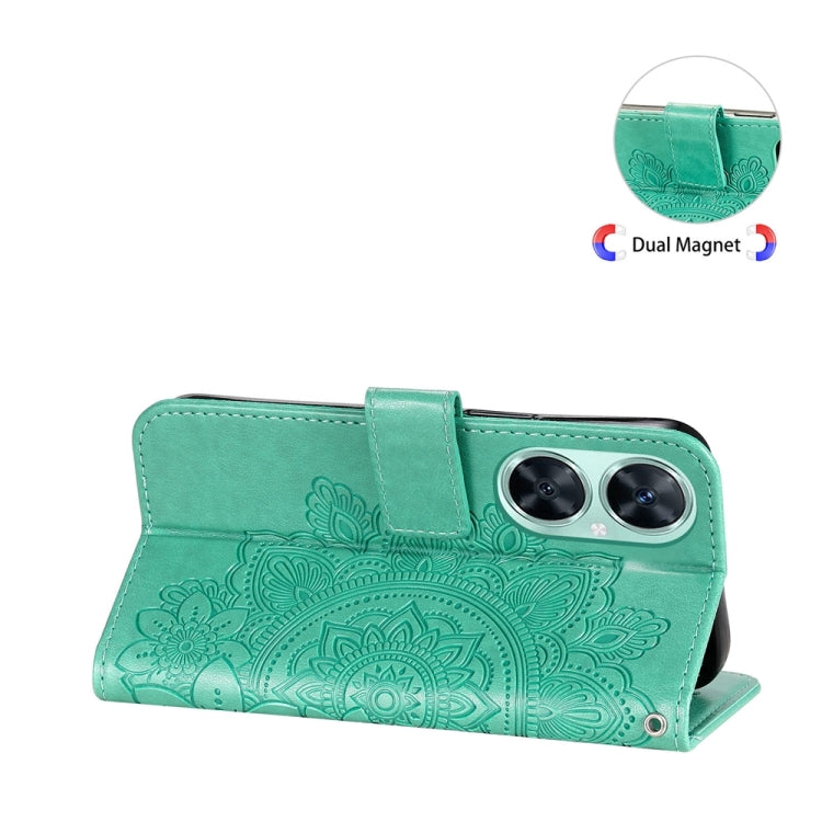 Custodia in pelle goffrata con fiori per Huawei nova 11i, Enjoy 60 Pro, Maimang