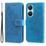 Custodia in pelle goffrata con fiori per Huawei nova 11i, Enjoy 60 Pro, Maimang