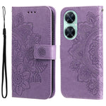 Custodia in pelle goffrata con fiori per Huawei nova 11i, Enjoy 60 Pro, Maimang