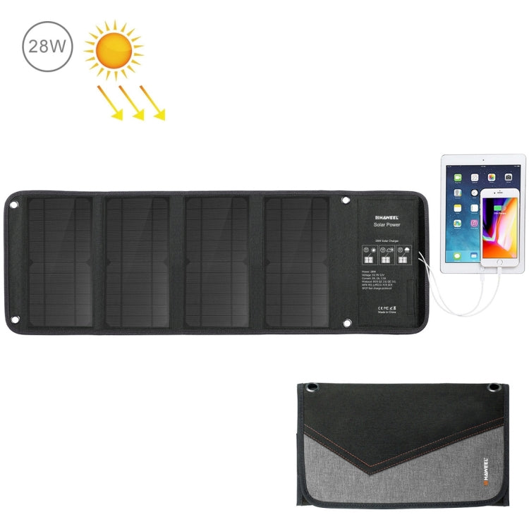 Caricatore solare pieghevole HAWEEL 28W con doppia USB