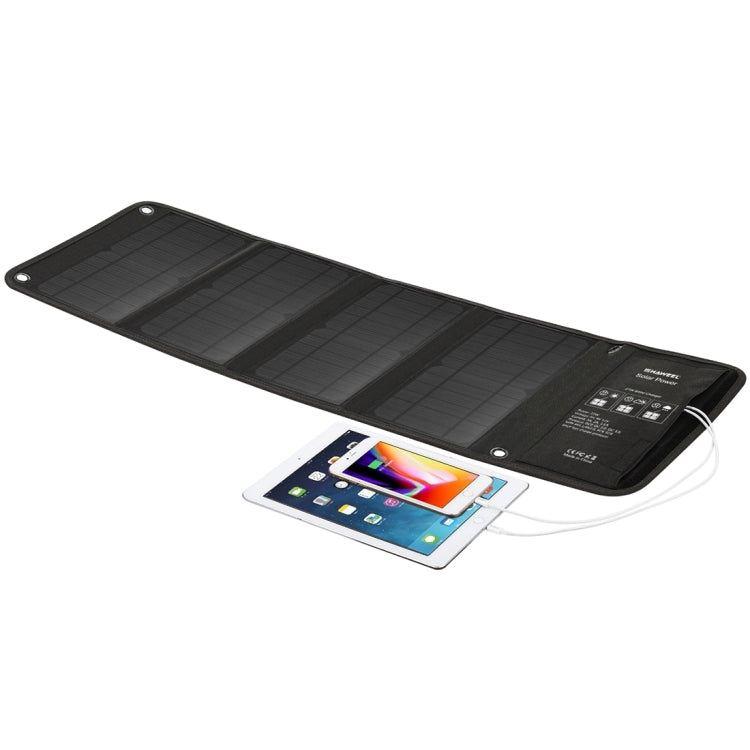 Caricatore solare pieghevole HAWEEL 28W con doppia USB - immagine 2
