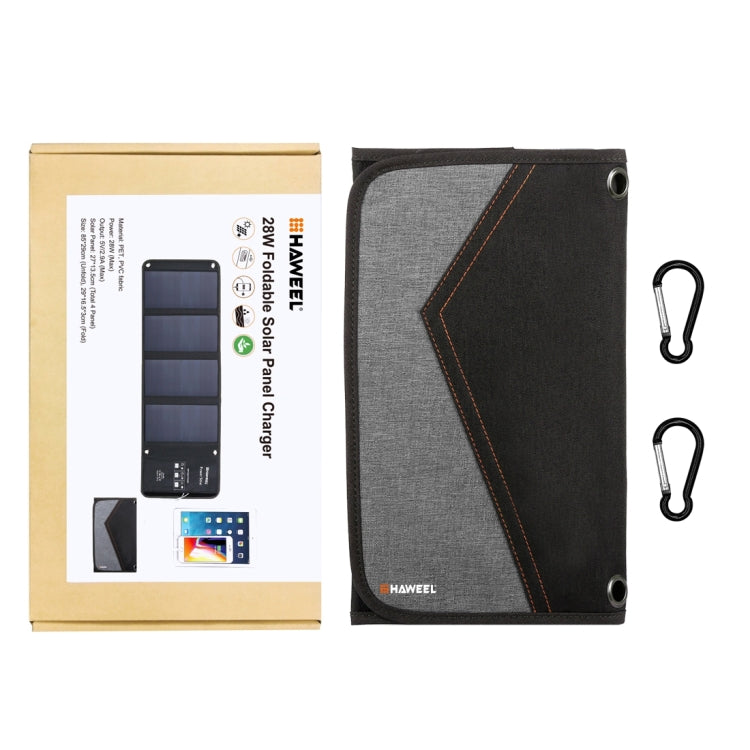 Caricatore solare pieghevole HAWEEL 28W con doppia USB - immagine 14