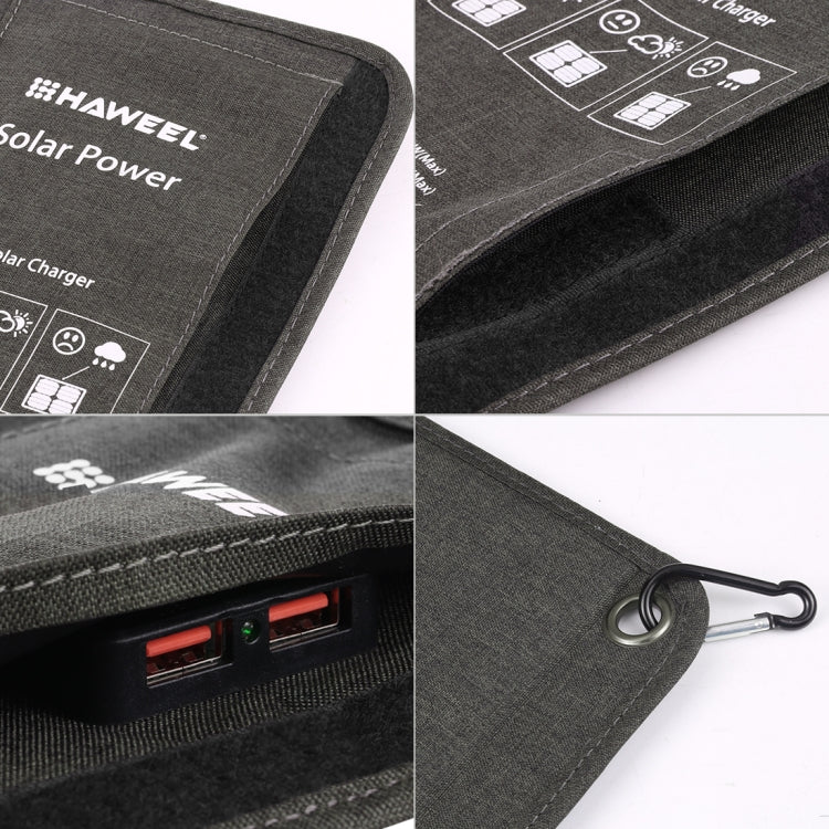 Caricatore solare pieghevole HAWEEL 28W con doppia USB - immagine 4